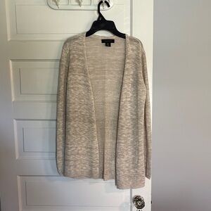Tahari Beige Women's Linen Blend Cardigan